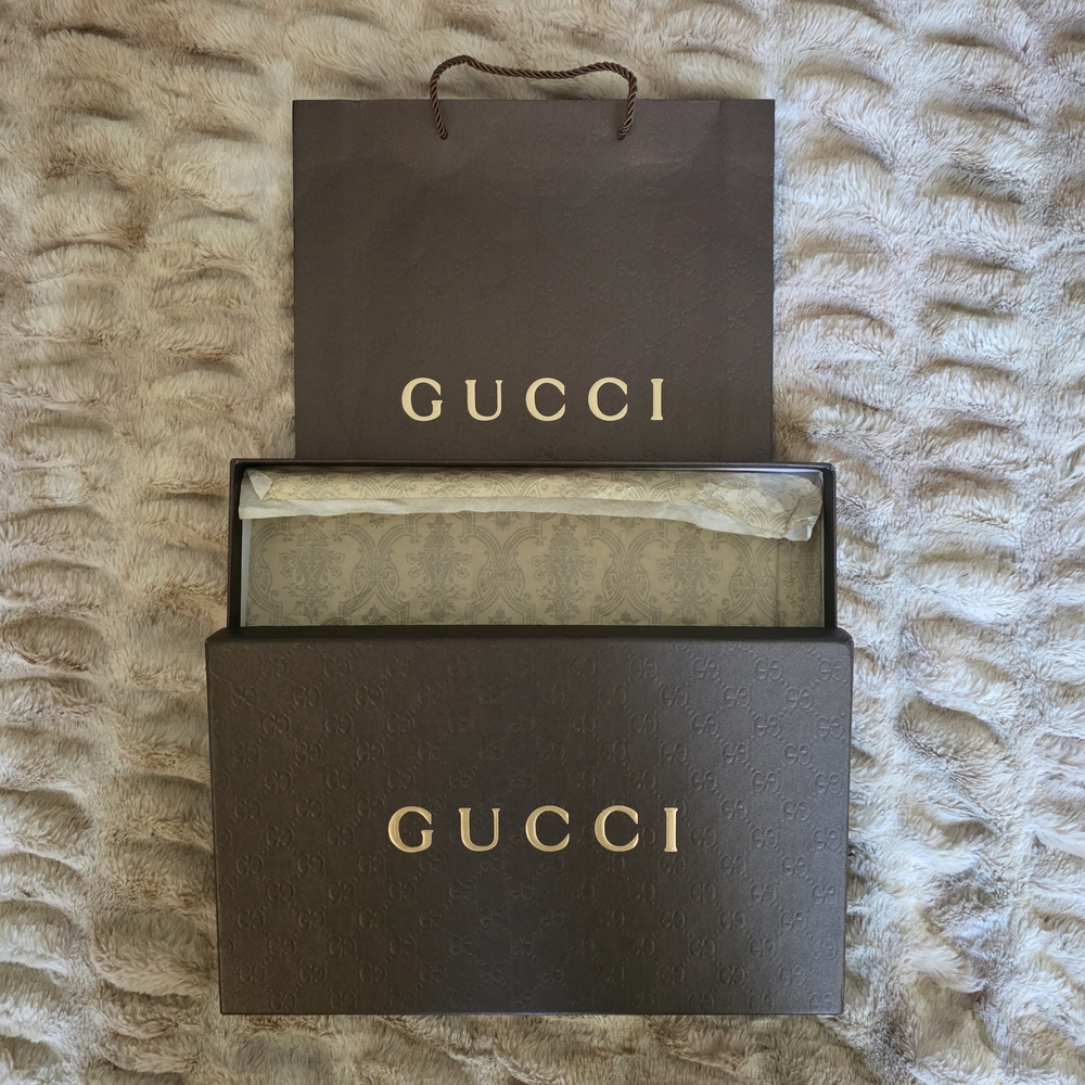 ✨ Gucci Empty Box + Shopping Bag + Tissue Paper Set